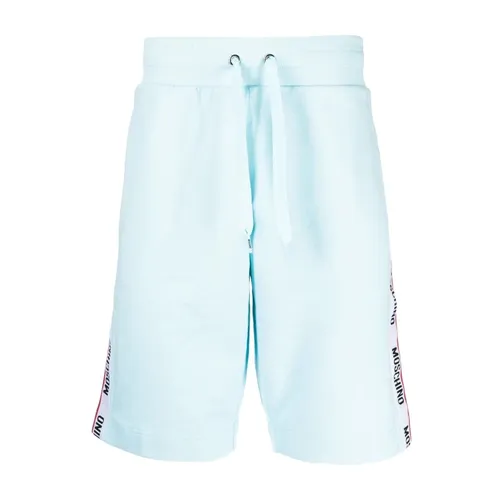 Casual Blu Cotone Elastan Shorts - Moschino - Modalova