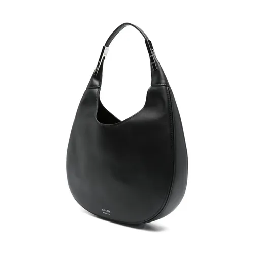 Curved Top Handle Bag in Black - Savette - Modalova