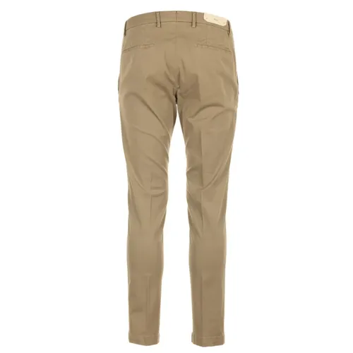 Slim Fit Cotton Trousers with Pockets - Briglia - Modalova