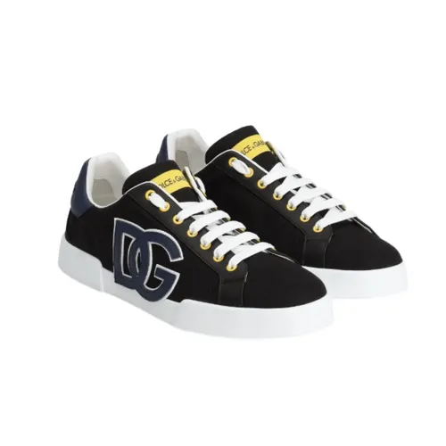 Black logo low-top sneakers - Dolce & Gabbana - Modalova