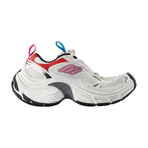 White Synthetic Sneakers with Mesh - Balenciaga - Modalova