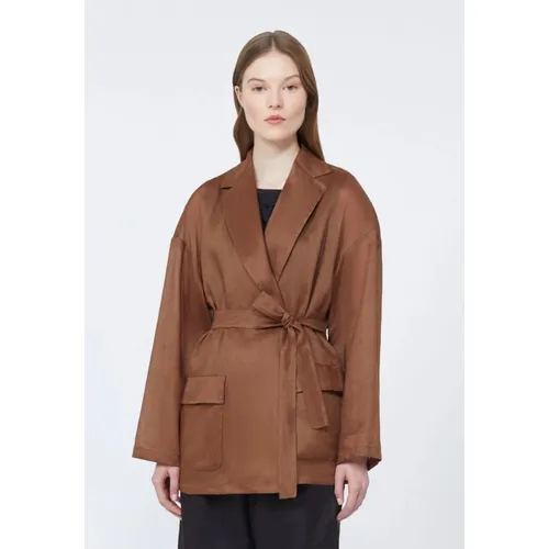 Ramié Belted Jacket - Max Mara Studio - Modalova