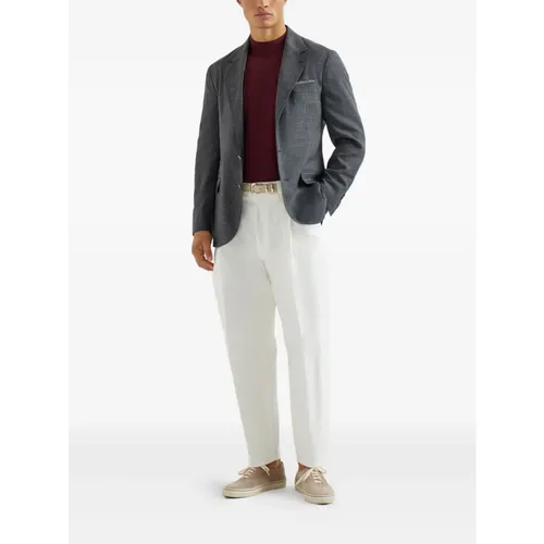 Blazer with metal buttons - Brunello Cucinelli - Modalova