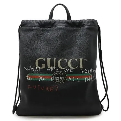 Pre-owned Leather backpacks - Gucci Vintage - Modalova