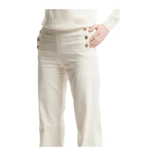 Flare Jeans with Decorative Buttons - Kocca - Modalova