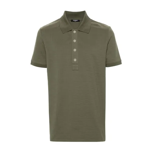 Patterned Jacquard Polo Shirts - Balmain - Modalova