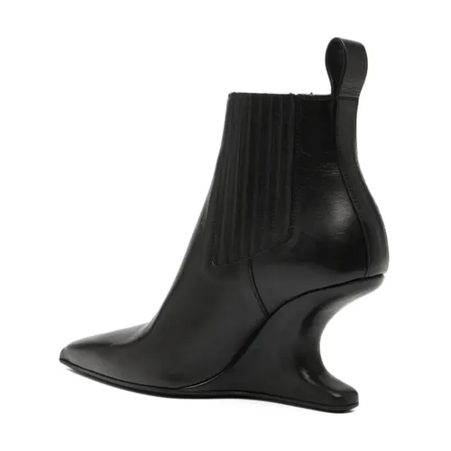Black Sharp Ankle Boots - Rick Owens - Modalova
