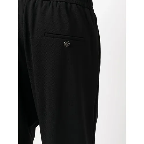 Black Drop-Crotch Cropped Trousers - Balmain - Modalova