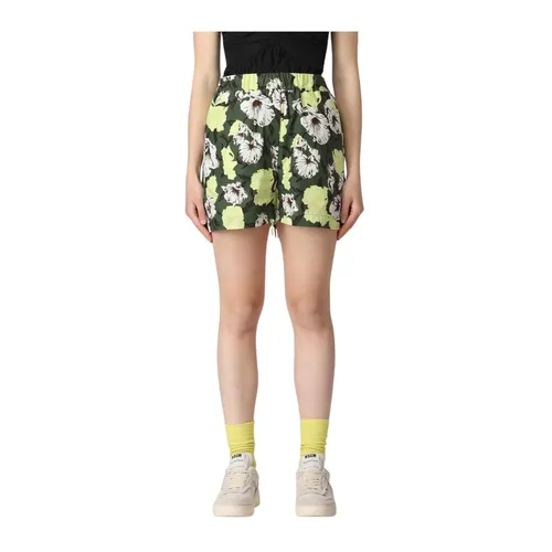 Floral Print Shorts Relaxed Fit - Msgm - Modalova