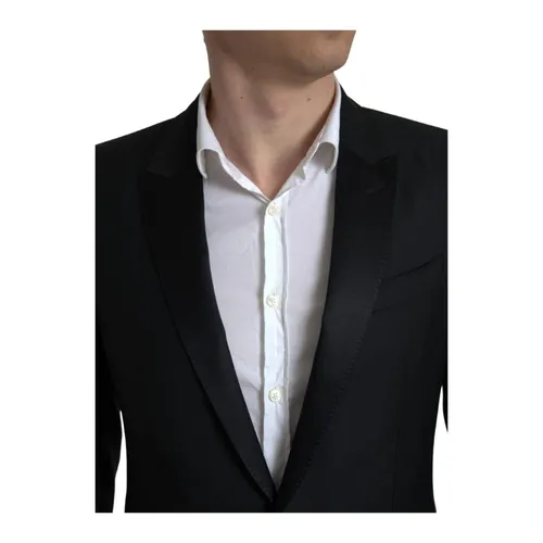 Black Tuxedo Jacket Peak Lapel - Dolce & Gabbana - Modalova