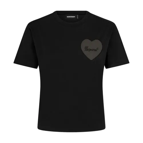 Camiseta de Algodón Boxy-Fit - Dsquared2 - Modalova