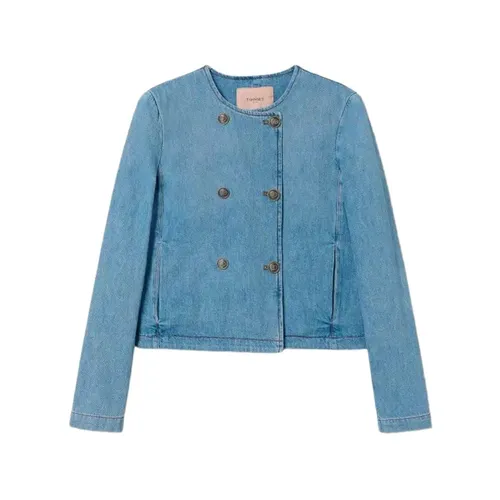 Denim Korean Jacket - Twinset - Modalova