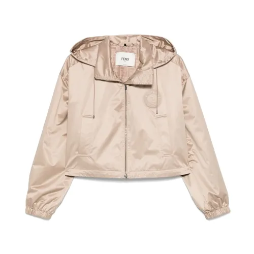 Hooded Zip-Up Coat - Fendi - Modalova