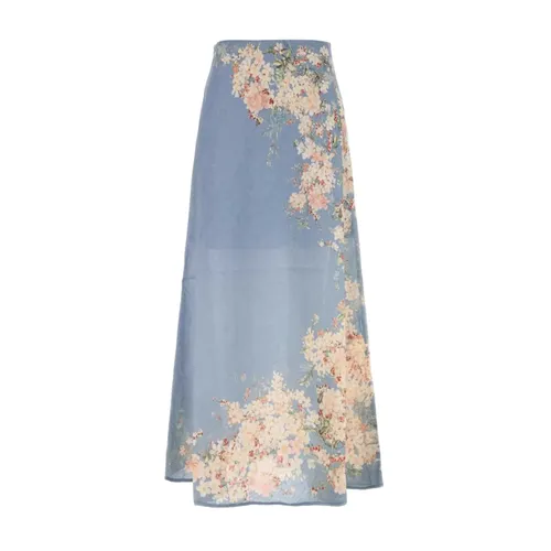 Floral Print A-Line Skirt - Zimmermann - Modalova