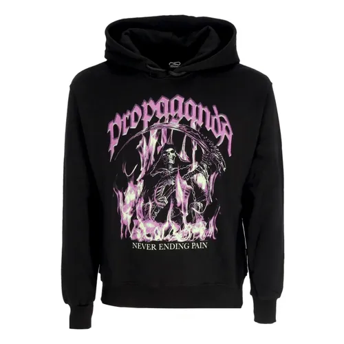 Black Hoodie with Front Pocket - Propaganda - Modalova