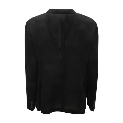 Double-Breasted Wool Jacket - Armani - Modalova