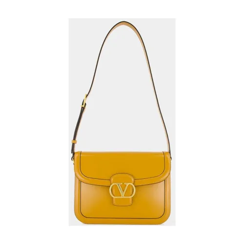 Golden Leather Shoulder Bag - Valentino Garavani - Modalova