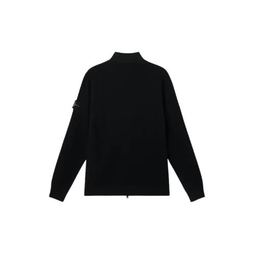 Black Wool Jumper with High Collar - Stone Island - Modalova