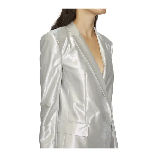 Laminated Blazer Jacket - Dondup - Modalova