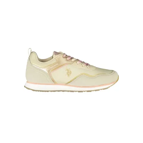 Beige Polyester Sneaker with Contrast Details - U.s. Polo Assn. - Modalova