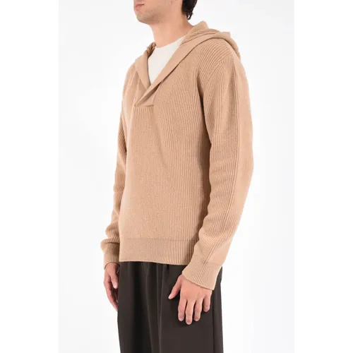 Luxury Wool Cashmere V-Neck Hoodie - Laneus - Modalova
