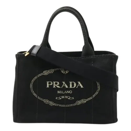 Pre-owned Canvas Tote Bag - Prada Vintage - Modalova