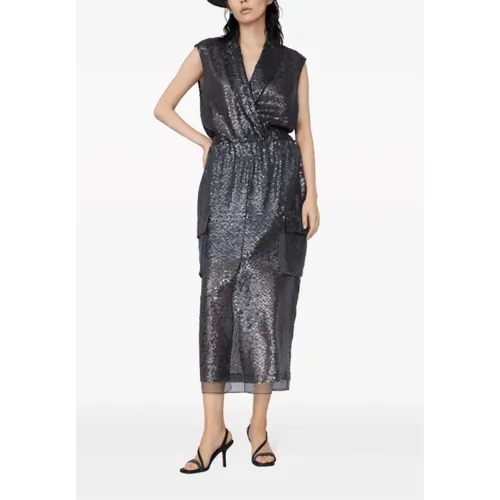 Sequinned Silk Waistcoat - Brunello Cucinelli - Modalova