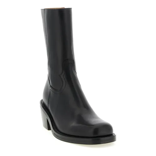 Leather Ankle Boots - Dries Van Noten - Modalova