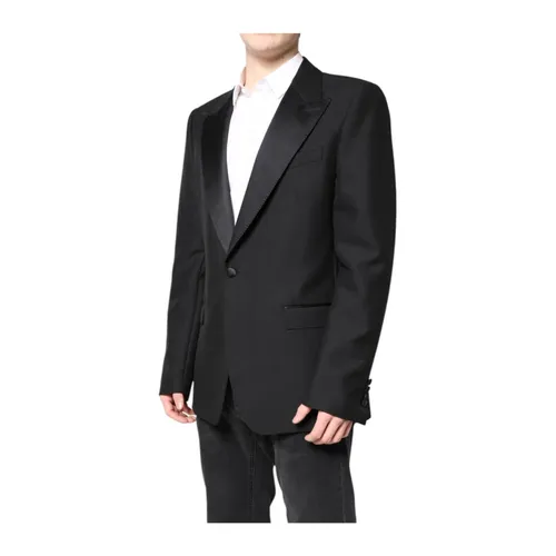 Black Wool Blazer Jacket - Dolce & Gabbana - Modalova