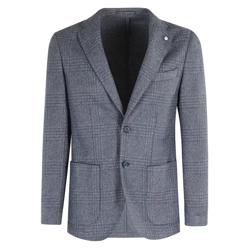 Blue Wool Jacket with Patch Pockets - L.b.m. 1911 - Modalova