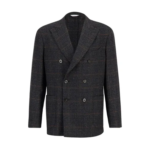 Double-Breasted Wool-Silk Blazer - Boglioli - Modalova