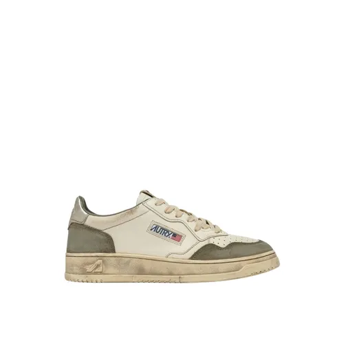 Silver Lizard Suede Sneakers - Autry - Modalova
