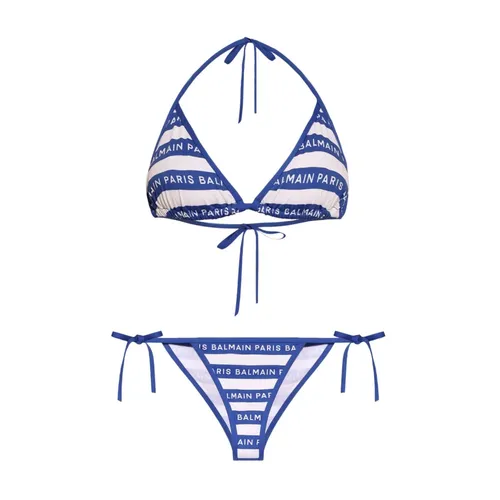 Blue Triangle Bikini - Balmain - Modalova