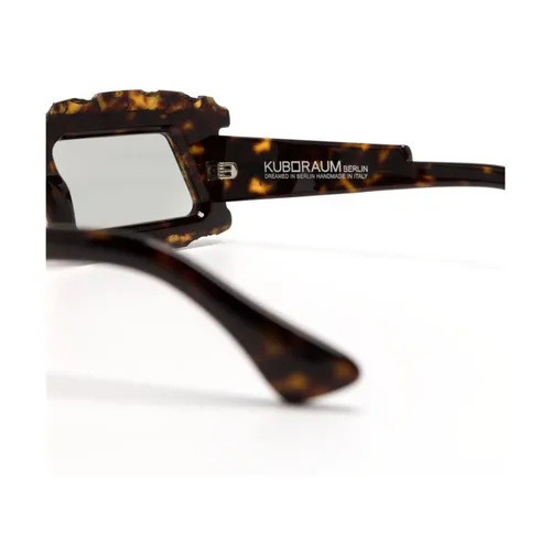 Rectangle-frame sunglasses with tinted lenses - Kuboraum - Modalova