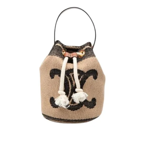 Pre-owned Raffia Bucket Bag - Celine Vintage - Modalova