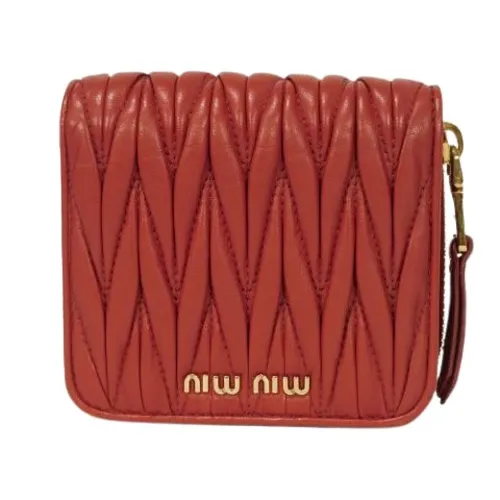 Pre-owned Leather Wallet - Miu Miu Pre-owned - Modalova