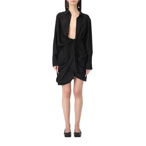 Black Shirt Mini Dress - Jacquemus - Modalova