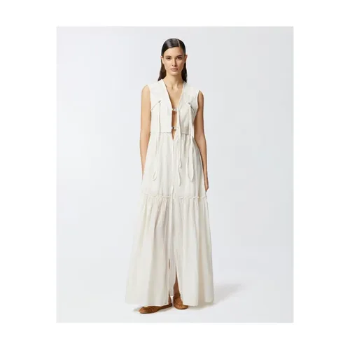 White Cotton Dresses Made in AL - Pinko - Modalova