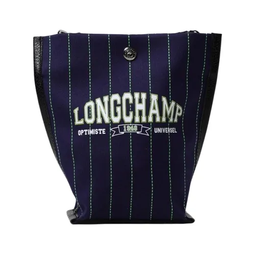 Bolso Bandolera de Rayas Azules - Longchamp - Modalova