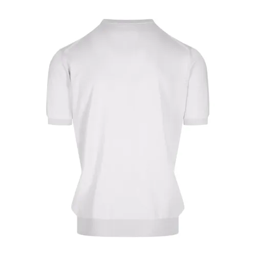 White Cotton Knit T-shirt - Kiton - Modalova