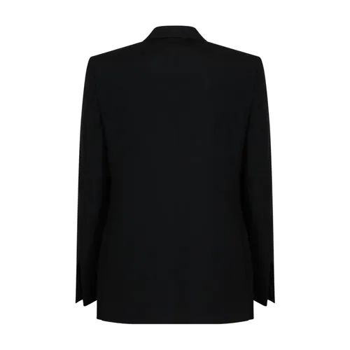 Black Wool Structured Jacket Snap Button - Givenchy - Modalova