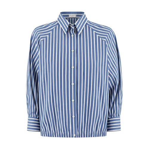 Refined Striped Shirt - Brunello Cucinelli - Modalova