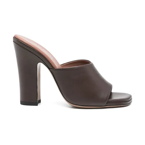 Black Lambskin Open-Toe Sandals - Paris Texas - Modalova