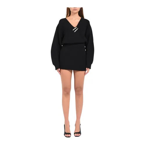 Mini Knit Dress with Jewel Pins - A Paper Kid - Modalova