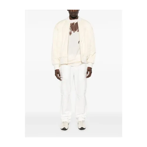 White Trousers with Button Fly - MM6 Maison Margiela - Modalova
