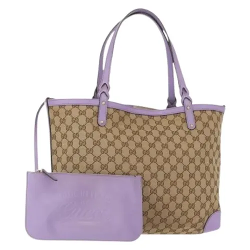 Pre-owned Canvas Tote Bag - Gucci Vintage - Modalova