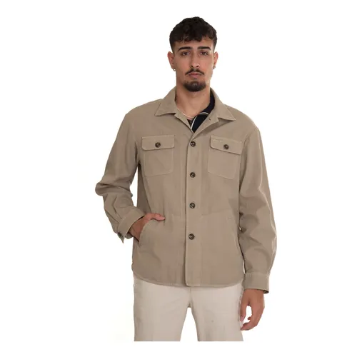 Buttoned Shirt Jacket with Pockets - Fay - Modalova