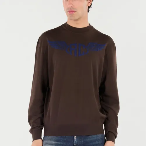 Winged Logo Wool Sweater - Roberto Cavalli - Modalova