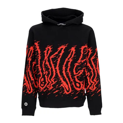 Black/Red Lightweight Hooded Sweatshirt - Octopus - Modalova