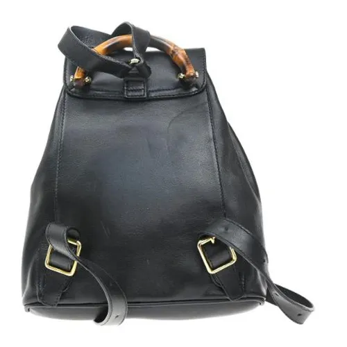 Pre-owned Vintage Leather Backpack - Gucci Vintage - Modalova